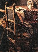 VERMEER VAN DELFT, Jan A Lady Drinking and a Gentleman (detail) ar USA oil painting reproduction